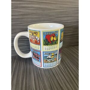 WESTWOOD INTERNATIONAL 2000 MILLENIUM CALENDAR 16 OZ. COFFEE/TEA MUG - EXCELLENT